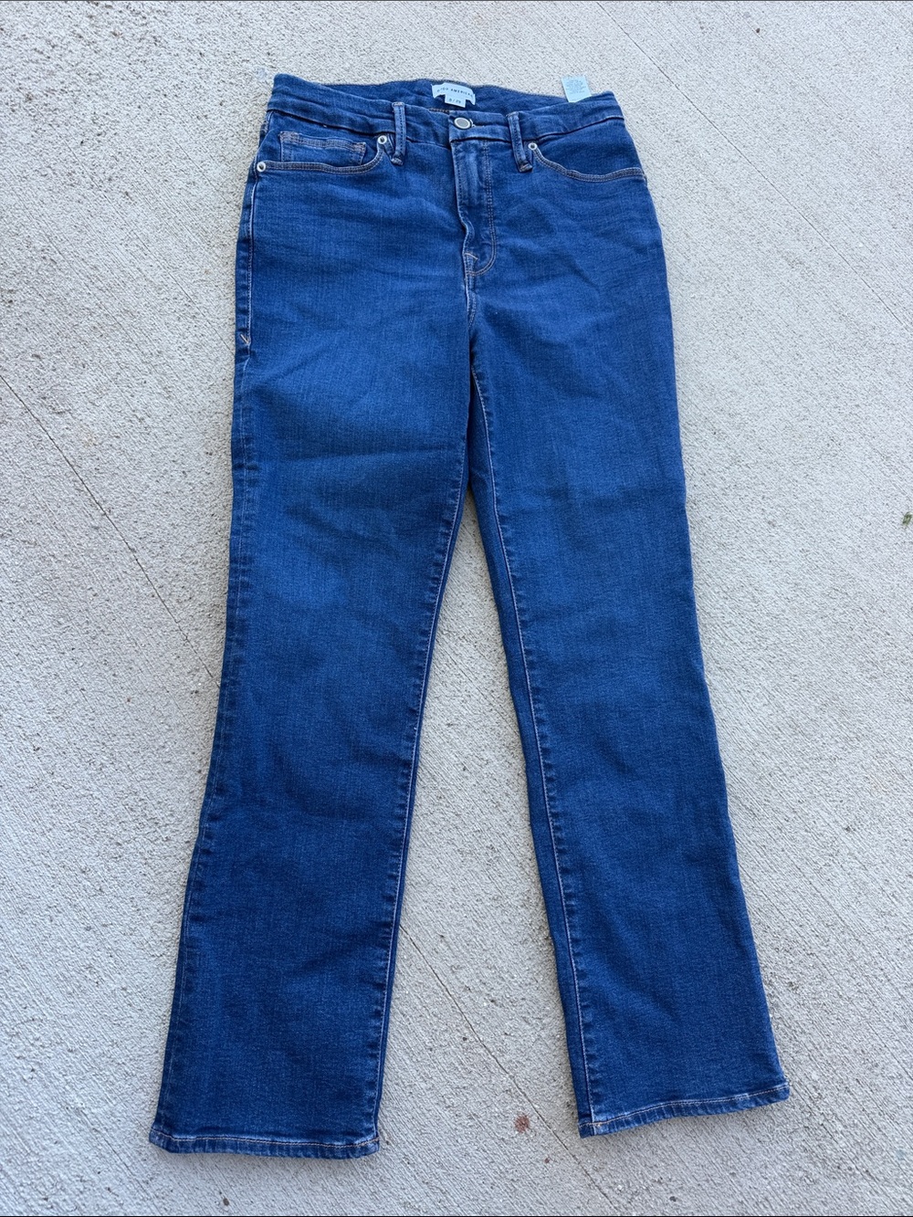 Good American Dark Blue Straight Cut Jeans